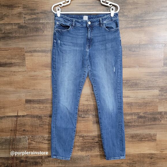 Madison Jeans 14 Astor Mid Rise Skinny Ankle Medium Wash Stretch Denim - Picture 1 of 9